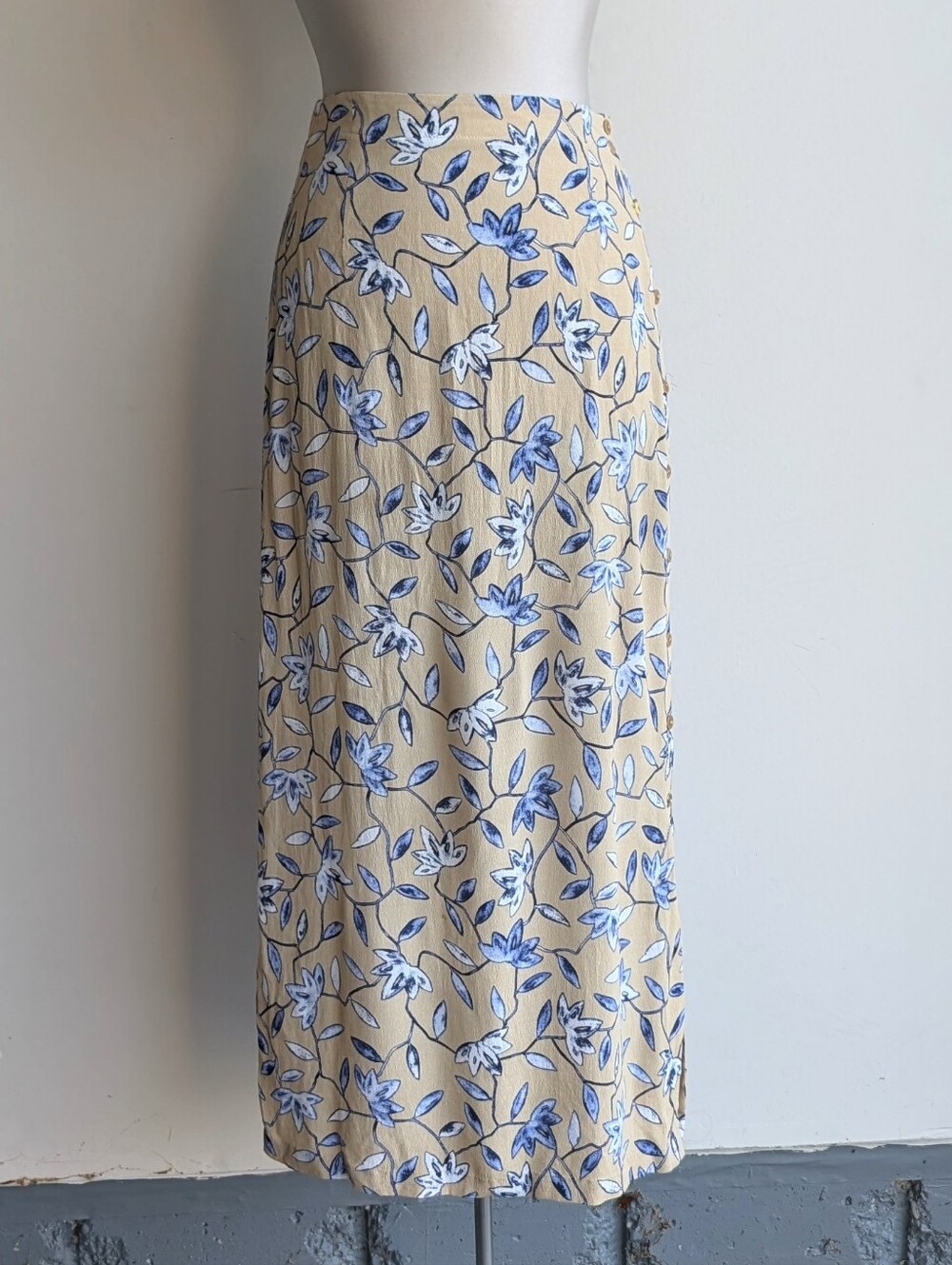 Vintage Part Two Floral Midi Skirt - Silk